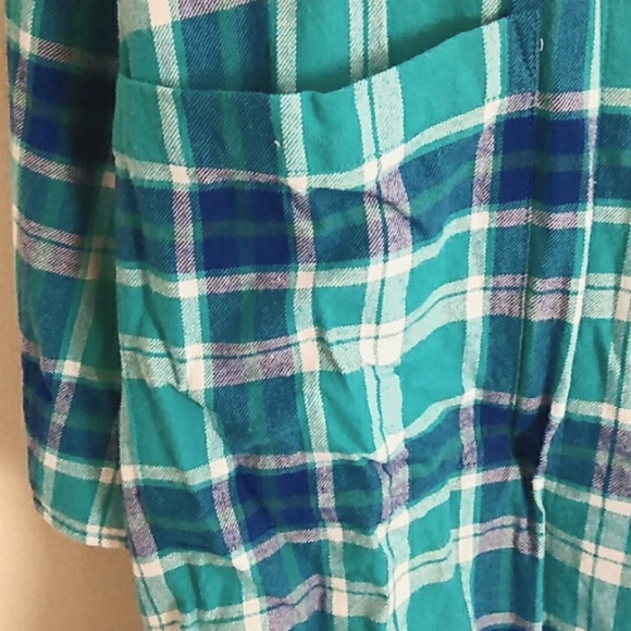 Pajamagram Plaid Robe Her Wit Tie Belt 100% Cotton Lightweight. SZ MD/LG Comfy - Picture 5 of 9